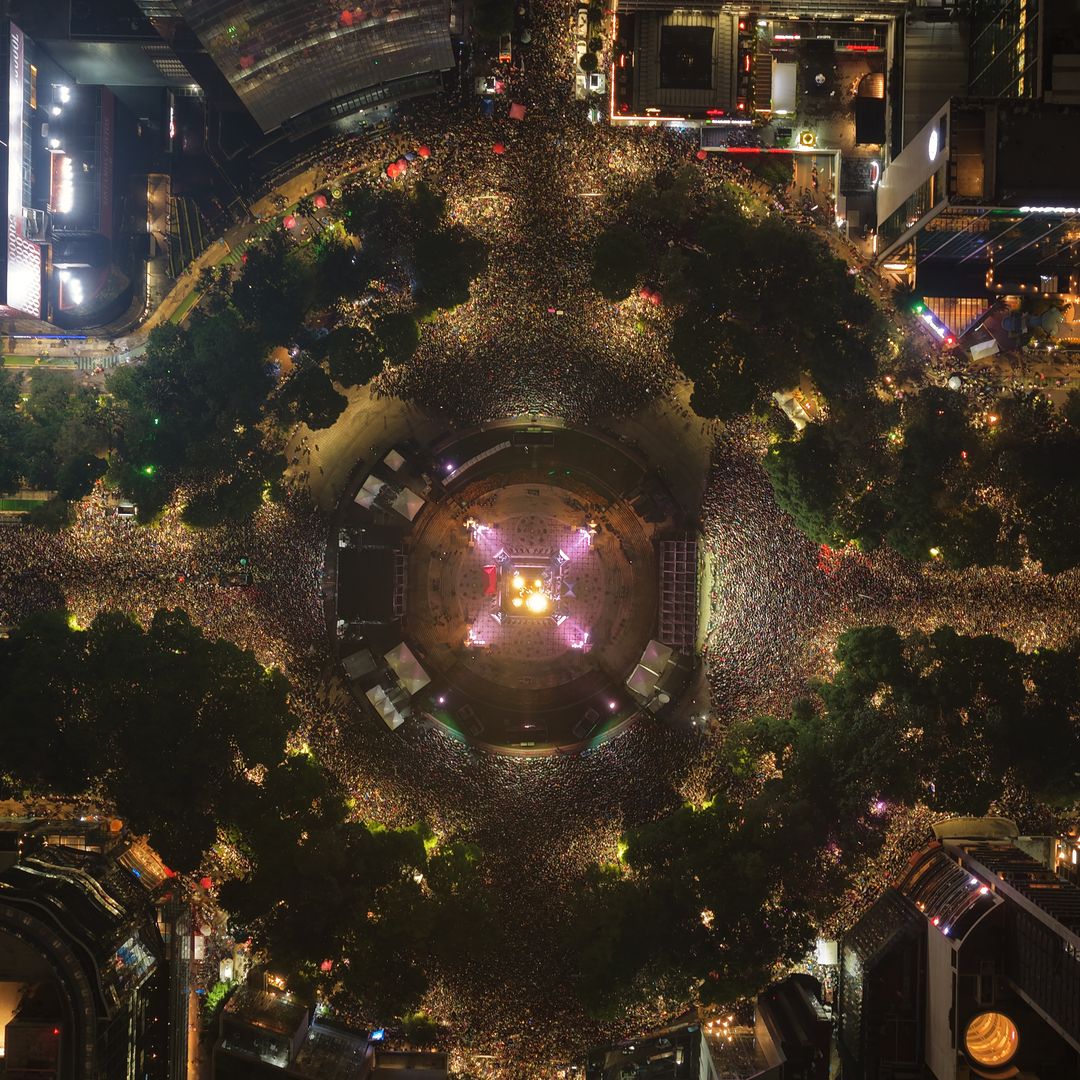Festejos en el Ángel de la Independencia. Foto: N+